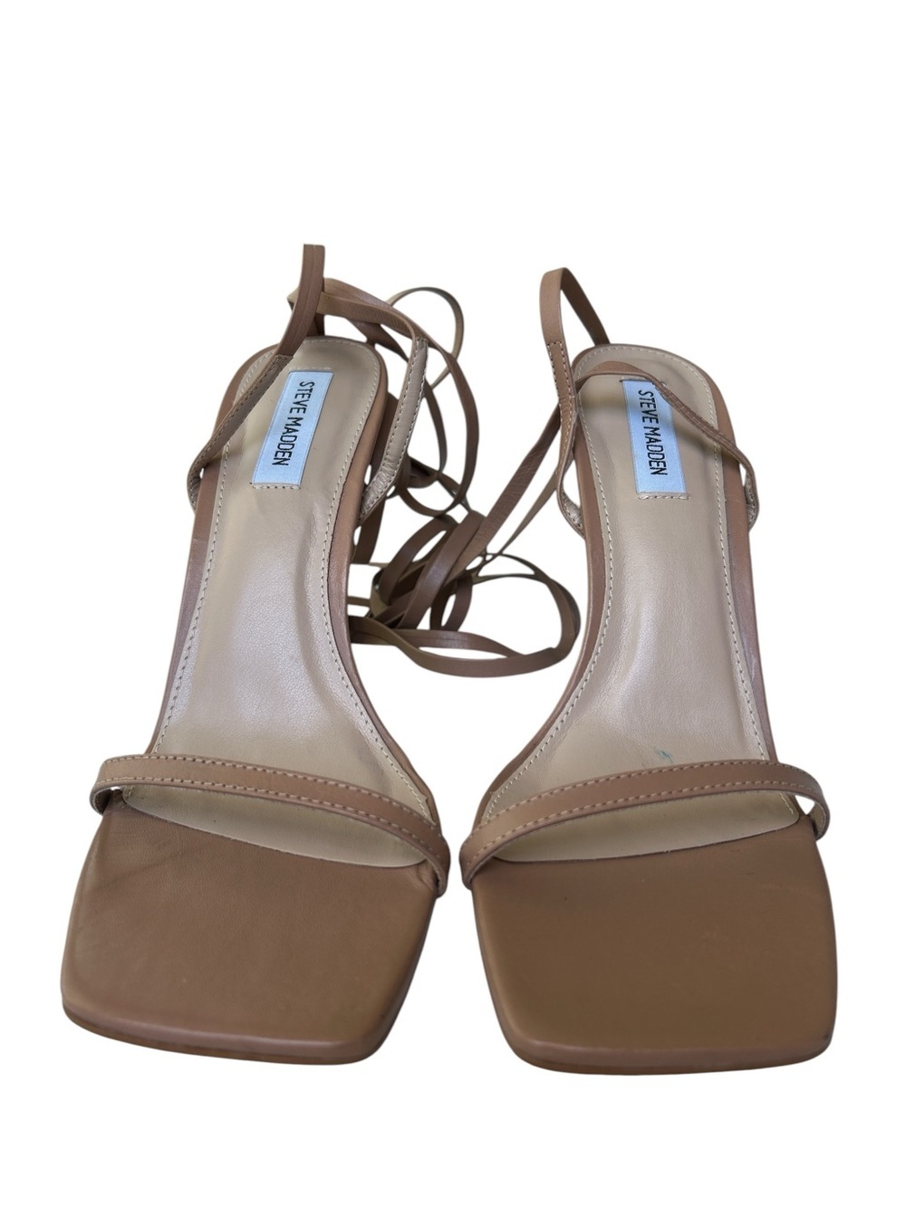 Steve Madden Tan Brown Strappy Heels - Picture 3 of 7
